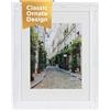 Kiera Grace kieragrace - Cornice portafoto di lusso, colore bianco, 27,9 x 35,5 cm