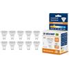 Velamp 10 Lampadine LED GU10, 6Watt Pari ad alogene da 40Watt, 470 lumen, Luce Bianca Calda 3000K, Angolo del Fascio di 120 Gradi, Lampadina LED Non Dimmerabile
