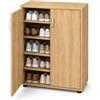 MOHOME Scarpiera Salvaspazio Slim Mobile Ingresso Multiuso 2 Ante Maniglie Metallo Rovere 60x30x83,5 cm Portascarpe in Legno Moderno MDF Rivestimento Melaminico Ingresso Camera