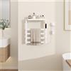 YU YUSING Scaldasalviette Elettrico Bagno, Asciugamani con Radiatore Bianco | Termoarredo Elettrico con Ripiano, Asciugamani Elettrico, Portasciugamani, 72W, Display LED, Touch Contro, 47x40x11cm, Bianco