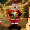 HAUSPROFI Babbo Natale gonfiabile, 240 cm, decorazione natalizia per esterni, XXL, 2,4 m, per interni ed esterni, con luce a LED