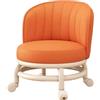 Generico Sgabello con ruote Schienale ergonomico morbido seduta bassa estetica | Piccoli sgabelli da lavoro con ruote per Casa Camera da Letto Soggiorno Cucina Bagno Bar Negozio Garage Salone Dormitorio