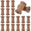 QUARKZMAN 20 Pezzi 1.06In Bobine Vuote in Legno Naturale per Filato Marrone | Per Artigianato, Per Intreccio Filo Corda Cucito Spago Nastro Catena Avvolgimento, Bobine In Legno, Bobine In Legno