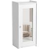 Baroni Home Pensile Bagno 2 Ripiani interni con Specchio in Plastic Wood, Mobiletto Sospeso Salvaspazio con Fissaggio a Parete, Montaggio a Incastro Facile, Leggero e Facile da Pulire, 18x20x51 cm