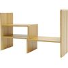 LIAIZE Scaffale da scrivania in legno, 60 x 17 x 35 cm, flessibile, per ufficio, studio, camera da letto