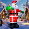 Wothfav 427CM/ 14FT Babbo Natale Gonfiabile da Esterno - Babbo Natale Gigante in Piedi con Sacco Regali, Impermeabile con LED Integrate per Giardino, Prato e Festa - Decorazione Esterno