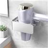 OETAMS Porta Phone Bagno da Muro, Porta Asciugacapelli da Parete Bagno | in Acciaio Inossidabile Porta Phon Senza Foratura Supporto Asciugacapelli per Bagno