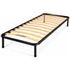 PALUPLUS Rete Ortopedica per Letto Singolo, Struttura in Metallo con Doghe in Legno, Piedini Smontabili con Gommini Antiscivolo, Portata 100 kg, Made in Italy -17 (80x190 cm) - F