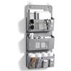 Gusmigus Organizer Appendere Pieghevole a 3 Strati 40x90 cm | Porta Borse in Tessuto Oxford con Ganci Impermeabile per Bagno Armadio e Porta (Grigio)