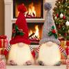 DQQYNAPTIX 2 Unità di Gnomo di Natale Illuminato, Peluche di Gnomo Natalizio Stile Americano Svedese con LED, Figure di Gnomo Fatte a Mano per Decorazione d'Interni, per Casa, Albero, Camino, Mensola o Tavolo(A)