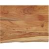 Generisch Mensola da parete, 50 x 40 x 3,8 cm, rettangolare, in legno | Legno di acacia massiccio, bordo naturale, pezzo unico, superficie facile da pulire, versatile
