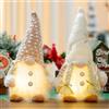 DQQYNAPTIX 2 Unità di Gnomo di Natale Illuminato, Peluche di Gnomo Natalizio Stile Americano Svedese con LED, Figure di Gnomo Fatte a Mano per Decorazione d'Interni, per Casa, Albero, Camino, Mensola o Tavolo(B)