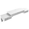 Duronic DD4 WE Rialzo Monitor con 3 Cassetti Scrivania 120cm Bianco | Compatibile con tutti i Desktop, Accessorio professionale, Solleva lo schermo, Estetico e organizzato