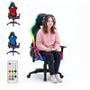Noua Sedia Gaming Ergonomica RGB con Telecomando | Schienale Reclinabile 180° | Portata 150Kg | Cuscino Lombare e Poggiatesta | Braccioli 2D | Altezza Regolabile | Sedia PC Ufficio | Blu