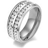 Wycian Anello Donna Zirconi, Anello Acciaio Personalizzabile Taglia Zircone a Cerchio Intero Personalizzabile Gratuita per Uomo Fede Gioielli