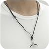 ZDIFDIC Collana con ciondolo a forma di coda di sirena, impermeabile, in pelle intrecciata, in argento Sterling 925, con ciondolo a forma di balena, delfino, coda di pesce, regolabile