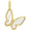 amor - Ciondolo Charm da Donna in Argento 925 - Placcato Oro/Dorato - Design a Farfalla - AMR-P0062