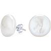 Bling Jewelry Orecchini A Perno Di Perle Coltivate D'Acqua Dolce A Forma Di Moneta Rotonda Irregolare Barocca Da Sposa Biwa White Per Le Donne .925 Sterling Silver