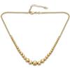 Bling Jewelry Classico Elegante Semplice Girocollo A Palle Strand Collana Per Donne Placcato In Oro Giallo Regolabile Graduato 3-10Mm