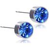 Mesnt Orecchini Uomo Titanio Chirurgico, Orecchini Piercing Acciao Uomo Orecchini Vintage Uomo Zirconi Multicolore