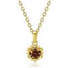 PAKORIO Collana Moissanite Fiore & Twist 1ct VVS1,placcato oro 14K,ipoallergenica,regolabile