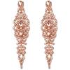 EVER FAITH Orecchini lunghi da donna con strass e cristalli, stile vintage anni '20, ispirati al Gatsby, a forma di goccia