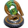 Terrapin Trading Ltd Spirale Viaggi Didgeridoo Intagliato a Mano Mangowood Fair Trade Dipinta Unico