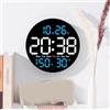 ZYWUOY Orologio digitale grande display, orologio da parete digitale a LED da 10 pollici con sveglia temperatura e igrometro per camera da letto, cucina, casa (blu)