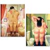 Quadri L&C ITALIA Botero 4 - Quadri per Bagno Moderno Vintage 25 x 35 Set di Quadetti da Parete Stampe su Tela Canvas