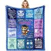 twirush Coperta per regali di laurea 2026, 130 x 150 cm, classe del 2026, con citazioni ispiratrici, regalo di congratulazioni per laureati, figlia, figlio, amico, compagno di classe (motivo gufo)