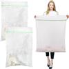 Dhisperares 2Pcs XXL Sacchetti Lavatrice Biancheria, 60x90 cm Sacchetto per Lavatrice | Riutilizzabile Sacchetti per Bucato in Rete con Chiusura Lampo, Resistente Busta Salva Bucato per Lenzuola, Tappeti, Cuscini