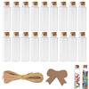 Ksnowqi 20 Pezzi Vasetti Vetro Piccoli 50ml, Bottigliette di Vetro Piccole Decorative, Barattolini con Tappo per Gli Invitati al Matrimonio, Decorazione fai da