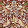 Glamour Secrets William Morris, tessuto per tappezzeria, motivo: ladro di fragole e uccelli rossi, 100 x 140 cm
