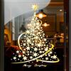 oubasang Adesivi natalizi per finestre XXL, adesivi natalizi per alberi di Natale, decorazioni natalizie per vetrine, autoadesivi, adesivi natalizi per finestre riutilizzabili