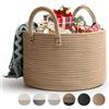 Rieeyrslza Cesto Portabiancheria in Corda Intrecciata D40 x H25 CM Pieghevole Cesta Decorativa Stoccaggio Paniere con Maniglia 32L Tessuto Naturale Cesto per Coperte Esperto di Archiviazione(Iuta)