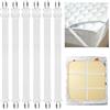 Hopton 6 mollette elastiche per lenzuola, regolabili da 60 a 220 cm | Con clip in metallo, per lenzuolo con angoli, materasso, asse da stiro e divano, senza pieghe, bianco
