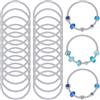 SUNNYCLUE 1 scatola 20 pezzi Bracciale A Catena A Serpente In Argento Espandibile Braccialetti In Lega di Metlega Alla Rinfusa Molla Regolabile Filo Dells'Amicizia Anello Polsini Catene per La Creazio
