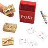 KEPKKU Porta Elfo Natale Kit, Accessori Casa delle Bambole in Miniatura Cassetta Postale Pacchi Mini Set di Decorazioni per Mobili da Giardino, Porta Degli Elfi Natale Accessori per Gnomo in Miniatura