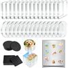 Paxkumux Calamite Personalizzate 30 Pezzi Rotonde e Quadrate | Kit Calamite Fai da Te in Acrilico 3 mm con Calamite Foto Adesive per "Decorazioni Frigo