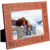 FINGERINSPIRE Cornice per Foto In Pelle con Incisione di 3 anno di Matrimonio, Cornice per 13x18° anniversario Da 3 cm, Cornice Marrone Da Appendere/Da Tavolo con Retro Floccato, Regalo di Nozze