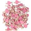 Wwyan 50 mini mollette in legno a forma di cuore rosa, mollette da bucato, mollette per carta fotografica, decorazione artigianale, mollette per vestiti, per riporre e organizzare il bucato e la pulizia