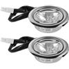 HOMOCONO 2 Pezzi Lampada da Incasso LED per Cappa Cucina Ac 12v 20w Acciaio | Finitura Argento, Montaggio a Clip a Molla, Lente Protettiva a Specchio, Luce Uniforme