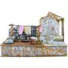 Moranduzzo Fontana Lavatoio con Pompa 33x18x25 cm - Con Ricircolo Acqua e Panni Gocciolanti, in Stile Rustico per Presepe da 10 cm - Made in Italy, Prodotto Ufficiale, Made in Italy