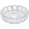 JRose Collections Elegante posacenere rotondo in vetro, 13 x 13 x 4 cm, design in cristallo trasparente, ideale per casa, ufficio e uso esterno