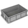 Fami - Pack da 4 Contenitori Euro 600×400 in PP Rigenerato - Cassette Sovrapponibili per Magazzino e Officina con Maniglie Chiuse, Altezza 170 mm (600x400x170h mm)