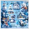 YIHELU Adesivi Natalizi per Finestre, Vetrofanie di Natale con Fiocchi di Neve, Decorazioni Natalizie adesive per Vetro, Atmosfera Natalizia, Idee Regalo per Casa, Festa di Natale (Stili H)