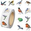 NUOGUAYI 500 Pezzi Rotondi Stickers Uccellini, Adesivi per Uccelli, Rotolo Stickers Adesivi, Sticker Uccellini, Uccelli Adesivi Animali Rotolo per Scrapbooking, Album, Laptop, Skateboard, Buste, Borracce (B)