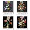 Berkin Arts Stampe da Parete Fiore Classico Senza Cornice, Set di 4 Poster, Carta artistici di alta qualità Taglia: 28x35 cm, Botanica Natura Foglia Elegante per camera da letto Ambrosius Bosschaert Poster