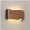 Generic Applique da Parete Moderne LED Dimmerabili per Interni in Legno di bambù Lampada da Parete Lunga in Stile Rustico con Luce Verso l'Alto E Verso Il Basso Lampada da Parete Lineare per Corridoio Cam