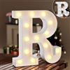Ledido Luci a LED con lettere dell'alfabeto, luce bianca calda e fredda, decorazione per feste di compleanno, matrimonio, cameretta dei bambini, lettera R